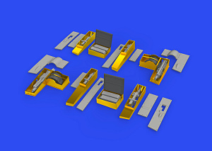 Additions (3D resin printing) 1/48 Supermarine Spitfire Mk.IIb gun bays 3D-Printed (designed to be used with Eduard Models kits) 