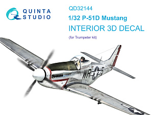 P-51D Mustang 3D-Printed & coloured Interior on decal paper (Trumpeter)