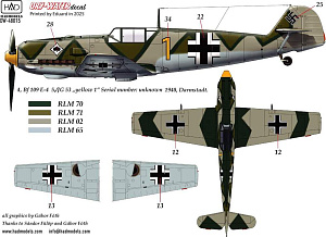 Decal 1/48 Bf 109 E-1/E-3/E-4 (dry-water) (HAD)