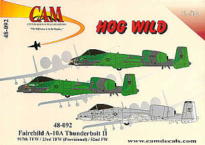 Decal 1/48 Fairchild A-10A Thunderbolt II (3) (CAM)