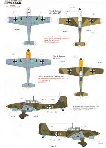 Decal 1/48 Battle of Britain Luftwaffe (8)  (Xtradecal)