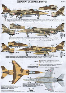 Decal 1/72 Sepecat Jaguar A Part 2 (Berna Decals)