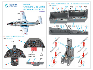 L-29 Delfin 3D-Printed & coloured Interior on decal paper (AMK)