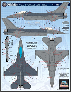 Decal 1/48 Lockheed-Martin F-16 Stencils (LATE) [F-16C F-16D] (Furball Aero-Design)