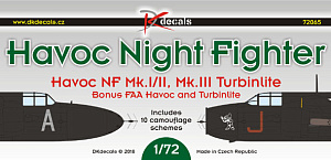 Decal 1/72 Douglas Boston/Havoc Night Fighters (DK Decals)