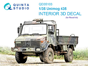 Unimog 435 3D-Printed & coloured Interior on decal paper (Revell)
