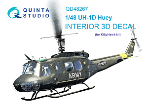 UH-1D 3D-Printed & coloured Interior on decal paper (KittyHawk)