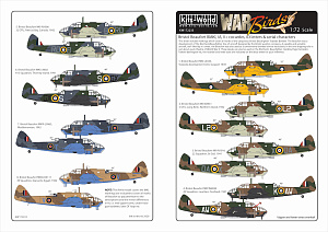 Decal 1/72 Bristol Beaufort Mk.I in RAF Service (Kits-World)