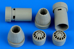 Additions (3D resin printing) 1/72 Boeing F/A-18E/F Super Hornet exhaust nozzles - closed (designed to be used with Hasegawa kits)