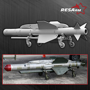 Additions (3D resin printing) 1/48 Hypersonic aviation missile system 9-S-7760 "Dagger" (RESArm)