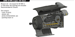 Additions (3D resin printing) 1/48 Messerschmitt Bf-109K-4 (designed to be used with Eduard kits) 