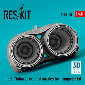 Additions (3D resin printing) 1/48 Northrop T-38C "Talon ll" exhaust nozzles (ResKit)