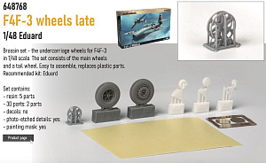 Additions (3D resin printing) 1/48      Grumman F4F-3 Wildcat wheels late (designed to be used with Eduard kits) 