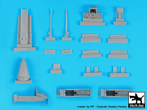 Additions (3D resin printing) 1/48 F.M.A. IA-58A Pucara BIG set (designed to be used with Kinetic Model kits)