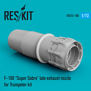 Additions (3D resin printing) 1/72 North-American F-100 Super Sabre late exhaust nozzle (ResKit)