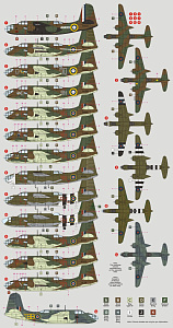 Decal 1/72 Douglas Boston Mk.II/Mk.III/M.IV in RAF service over Europe (DK Decals)