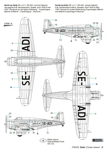 Model kit 1/72 Northrop Delta 1A/1B/1C Civilian Version "Swedish (Frrom-Azur)