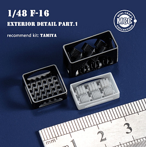 Additions (3D resin printing) 1/48 Lockheed-Martin F-16C/F-16CJ Fighting Falcon Exterior Detail Part 1 (3D-Printed) (designed to be used with Tamiya kits)