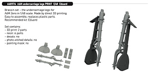 Additions (3D resin printing) 1/48 Mitsubishi A6M undercarriage legs 3D-Printed 1/48 (designed to be used with Eduard kits)