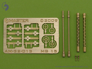 Aircraft detailing sets (brass) 1/32 German aircraft machine gun MG.15 - barrels and etched sights (2pcs) 