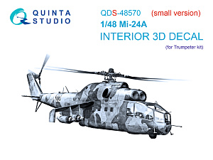 Mi-24A 3D-Printed & coloured Interior on decal paper (Trumpeter) (small version)