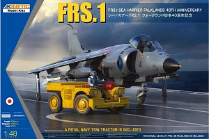 Model kit 1/48 FRS.1 Sea Harrier Falklands 40th Anniversary with a Royal Navy Tow Tractor (Kinetic Model Kits)