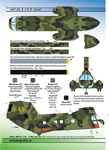 Decal 1/72 HKP 4A/B/C/D Vertol [Boeing UH-46B CH-46D Kawasaki KV-107]  (Moose Republic Decals)