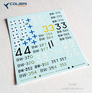 Decal 1/72 BW-239 Finnish aces (Colibri Decals)