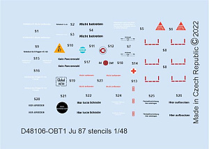 Decal 1/48 Ju 87 stencils (HAS/AIR/ITAL)