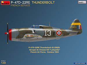 Model kit 1/48 Republic P-47D-22RE THUNDERBOLT. FRENCH SERVICE (MiniArt)