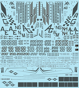 Decal 1/48  'Color & Markings of US Navy Grumman F-14 Tomcats Part IX'  (Furball Aero-Design)
