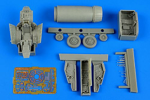 Additions (3D resin printing) 1/72 North-American F-100D Super Sabre detail set (designed to be used with Trumpeter kits) 