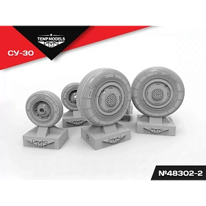 Additions (3D resin printing) 1/48 HIGHLY DETAILED WHEEL SET SU-30 3D (Temp Models)