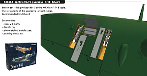 Additions (3D resin printing) 1/48 Supermarine Spitfire Mk.Vb gun bays (designed to be used with Eduard kits) 