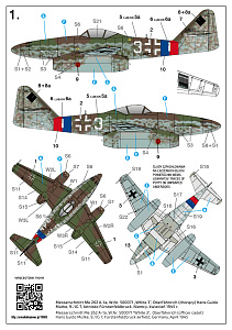 Model kit 1/72 Messerschmitt Me-262A-1a "White 3" (W.Nr. 500071) (Arma Hobby)