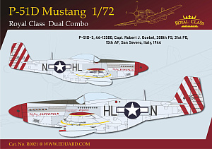 Model kit 1/72 North-American P-51D Mustang DUAL COMBO (ROYAL CLASS) (Eduard kits)