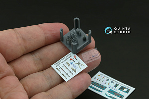 MiG-21MF (Moscow plant) 3D-Printed & coloured Interior on decal paper (Eduard) (with 3D-printed resin parts)