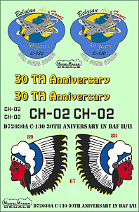 Decal 1/72 Lockheed C-130 Hercules 30TH Anniversary in Belgian Air Force (Model Maker Decals)