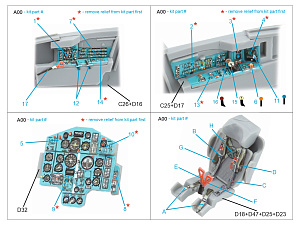 MiG-25RB/MiG-25RBT 3D-Printed & coloured Interior on decal paper (ICM)