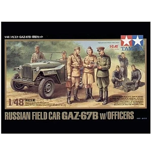 Model kit 1/48 Russian Field Car GAZ-67B w/Officers (Tamiya)