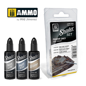 SHADER Set Panzer Grey (Ammo Mig) (3x10ml) 