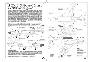 Decal 1/72 A 32A S 32C Saab 'Lansen' (Moose Republic Decals)