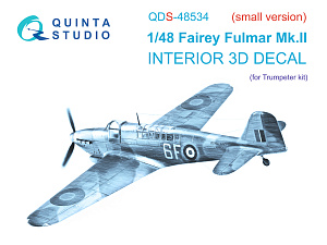 Fairey Fulmar Mk.II 3D-Printed & coloured Interior on decal paper (Trumpeter) (small version)