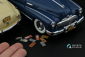 Midwestern U.S. License Plates 1940-1950 (All kits) (with metal base)