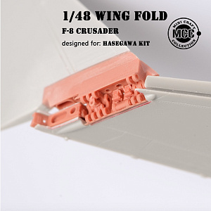 Additions (3D resin printing) 1/48 Folding wings for Vought F-8E Crusader 3D-Printed (designed to be used with Hasegawa kits)