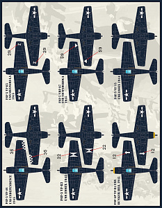 Decal 1/48 Grumman Hellcat (Furball Aero-Design)