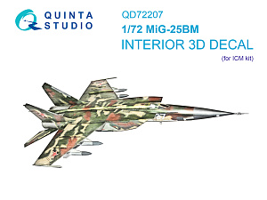 MiG-25BM 3D-Printed & coloured Interior on decal paper (ICM)