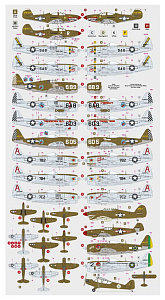 Decal 1/72 350th Fighter Group: P-39 & P-47s over Africa nad Italy) (DK Decals)