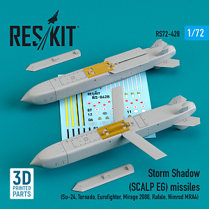 Additions (3D resin printing) 1/72 Storm Shadow (SCALP EG) missiles (2 pcs) (ResKit)