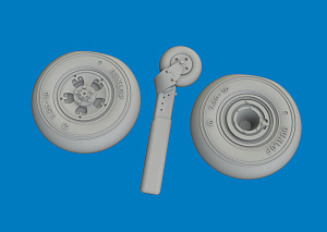 Additions (3D resin printing) 1/72 Supermarine Spitfire Mk.V wheels 1/72 (designed to be used with Eduard kits)